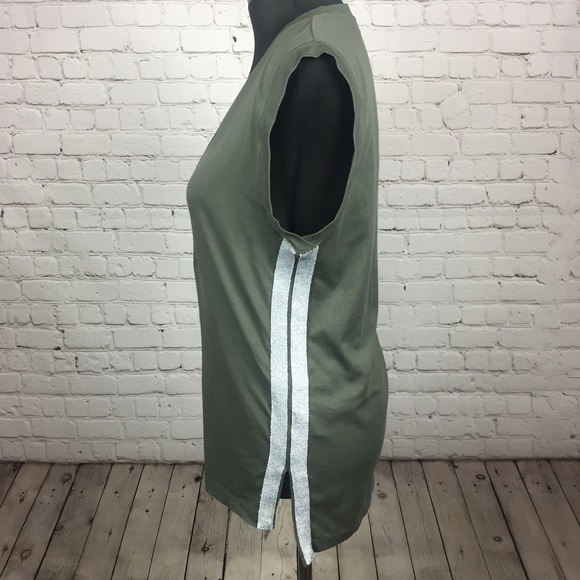 J. Crew Metallic Side Stripe V Neck Tank - Picture 5 of 8